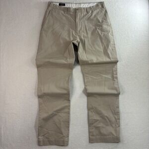 Polo Ralph Lauren Chino Pant Men 36x35 Tan Stretch Straight Tall Business Casual